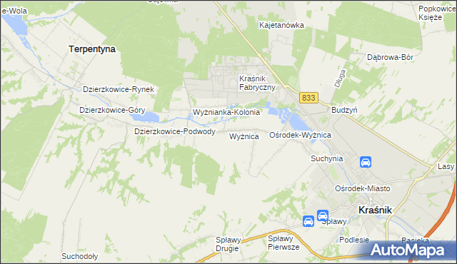 mapa Wyżnica, Wyżnica na mapie Targeo