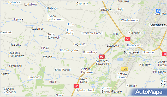 mapa Erminów, Erminów na mapie Targeo