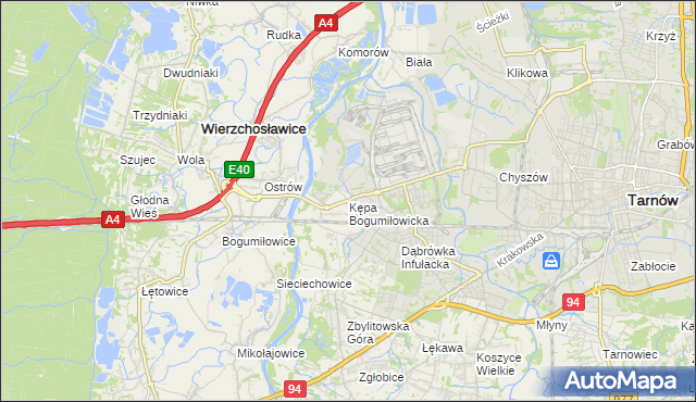 mapa Kępa Bogumiłowicka, Kępa Bogumiłowicka na mapie Targeo
