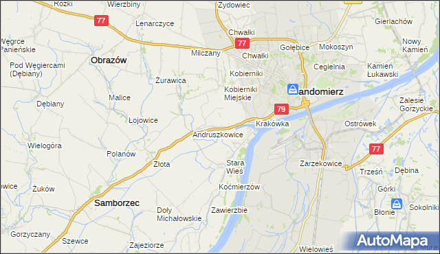 mapa Strochcice, Strochcice na mapie Targeo