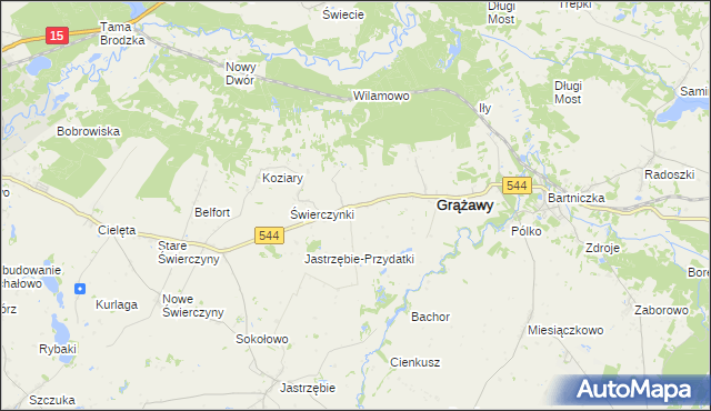 mapa Łaszewo gmina Bartniczka, Łaszewo gmina Bartniczka na mapie Targeo