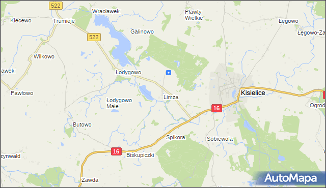 mapa Limża, Limża na mapie Targeo