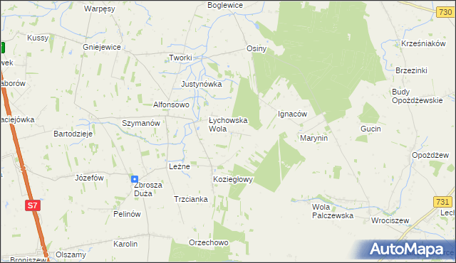 mapa Przydróżek, Przydróżek na mapie Targeo