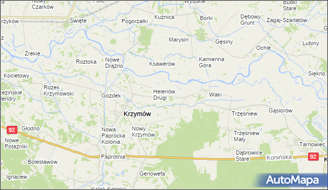 mapa Tury gmina Kościelec, Tury gmina Kościelec na mapie Targeo