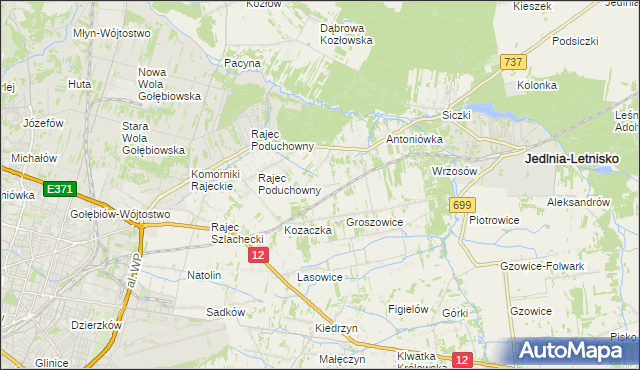 mapa Dawidów gmina Jedlnia-Letnisko, Dawidów gmina Jedlnia-Letnisko na mapie Targeo