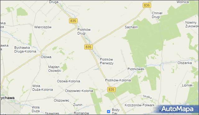 mapa Piotrków Pierwszy, Piotrków Pierwszy na mapie Targeo