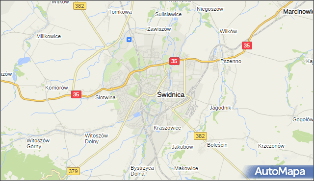 mapa Świdnicy, Świdnica na mapie Targeo