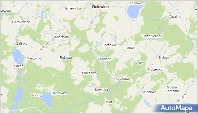 mapa Tadzino, Tadzino na mapie Targeo