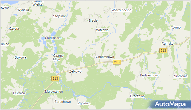 mapa Choćmirowo, Choćmirowo na mapie Targeo