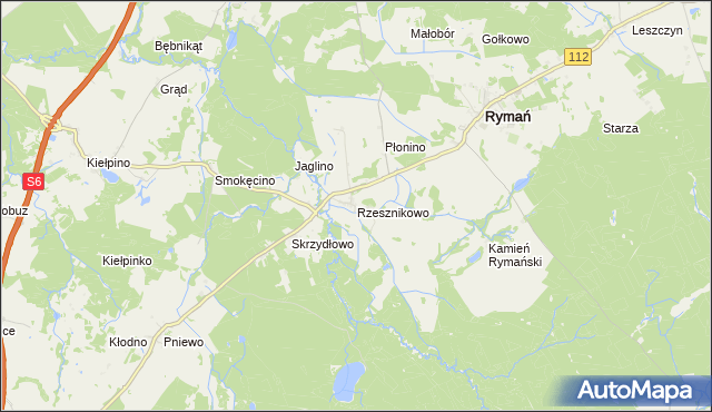 mapa Rzesznikowo, Rzesznikowo na mapie Targeo