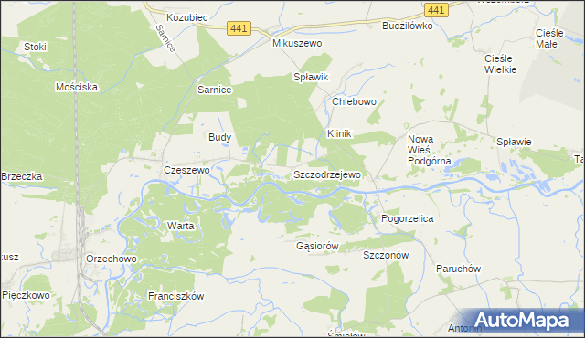 mapa Szczodrzejewo, Szczodrzejewo na mapie Targeo