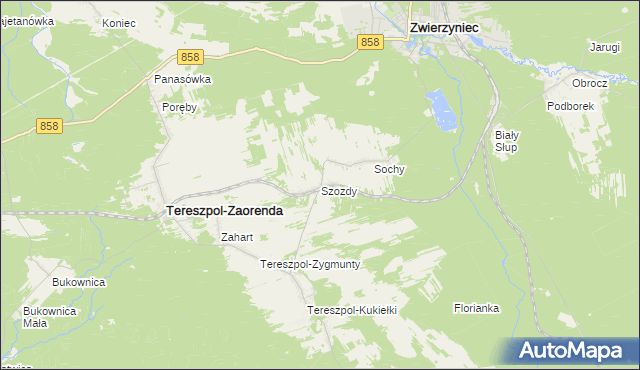 mapa Szozdy, Szozdy na mapie Targeo