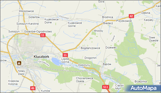 mapa Bogdańczowice, Bogdańczowice na mapie Targeo