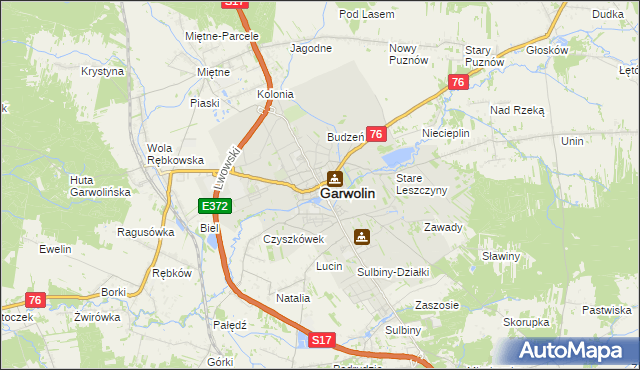 mapa Garwolin, Garwolin na mapie Targeo