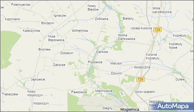 mapa Główczyn-Towarzystwo, Główczyn-Towarzystwo na mapie Targeo