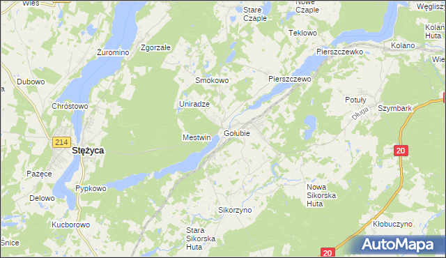 mapa Gołubie, Gołubie na mapie Targeo