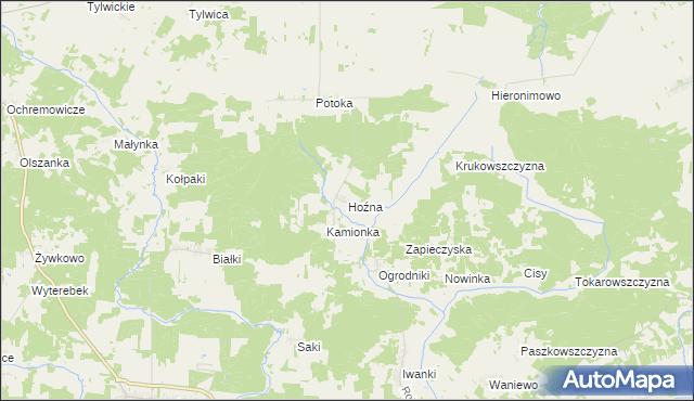 mapa Hoźna, Hoźna na mapie Targeo