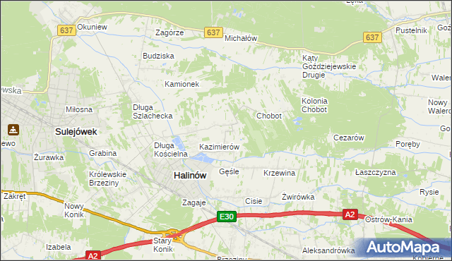 mapa Mrowiska, Mrowiska na mapie Targeo