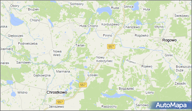 mapa Nowy Kobrzyniec, Nowy Kobrzyniec na mapie Targeo