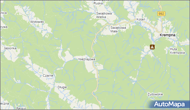 mapa Rozstajne, Rozstajne na mapie Targeo