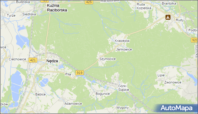 mapa Szymocice, Szymocice na mapie Targeo