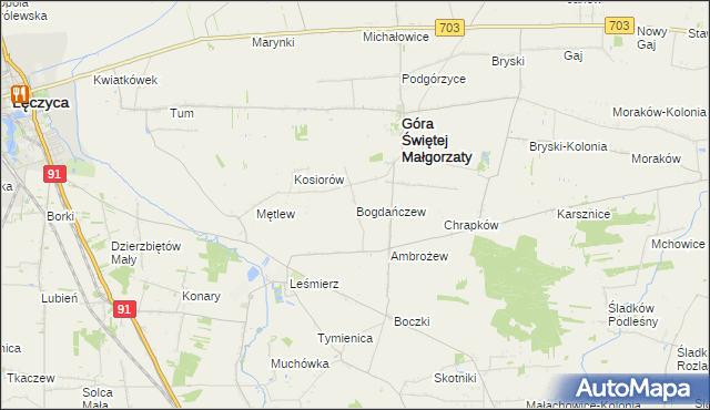 mapa Bogdańczew, Bogdańczew na mapie Targeo