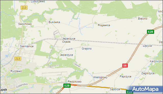 mapa Grąsino, Grąsino na mapie Targeo