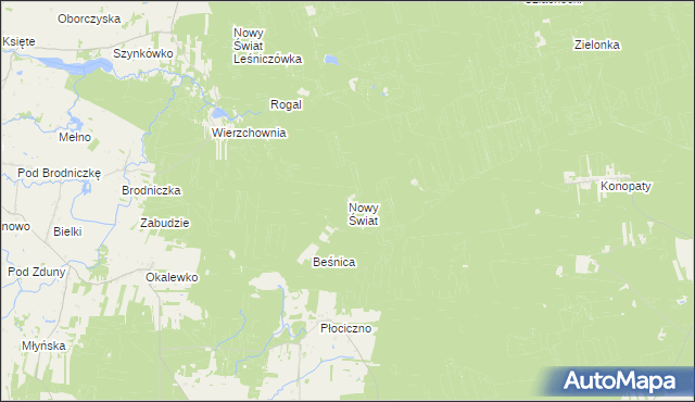 mapa Nowy Świat gmina Górzno, Nowy Świat gmina Górzno na mapie Targeo