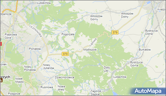 mapa Modliszów, Modliszów na mapie Targeo