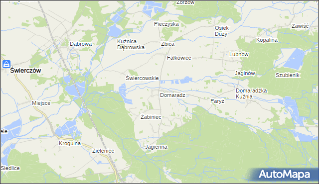 mapa Domaradz gmina Pokój, Domaradz gmina Pokój na mapie Targeo