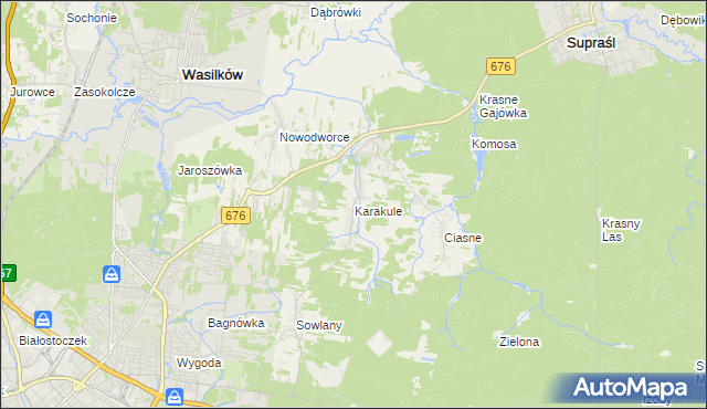 mapa Karakule, Karakule na mapie Targeo