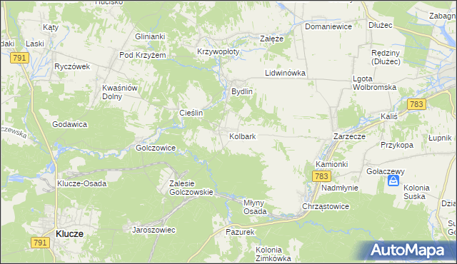 mapa Kolbark, Kolbark na mapie Targeo