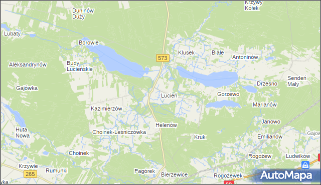 mapa Lucień, Lucień na mapie Targeo
