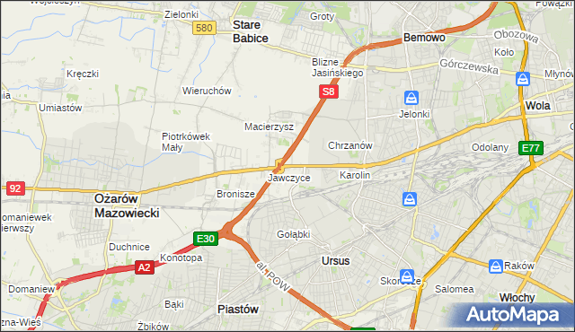 mapa Mory gmina Ożarów Mazowiecki, Mory gmina Ożarów Mazowiecki na mapie Targeo
