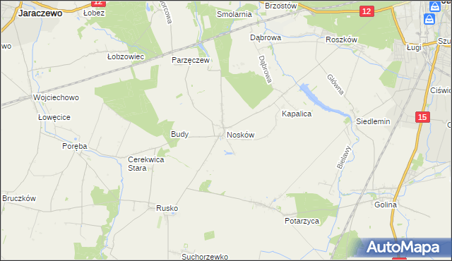 mapa Nosków, Nosków na mapie Targeo