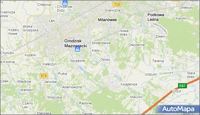 mapa Opypy, Opypy na mapie Targeo