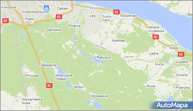 mapa Radyszyn, Radyszyn na mapie Targeo