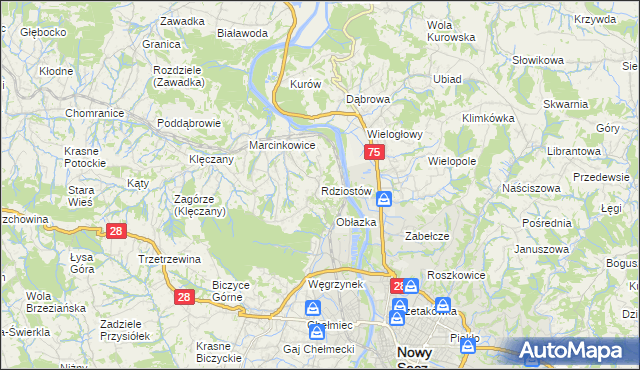 mapa Rdziostów, Rdziostów na mapie Targeo