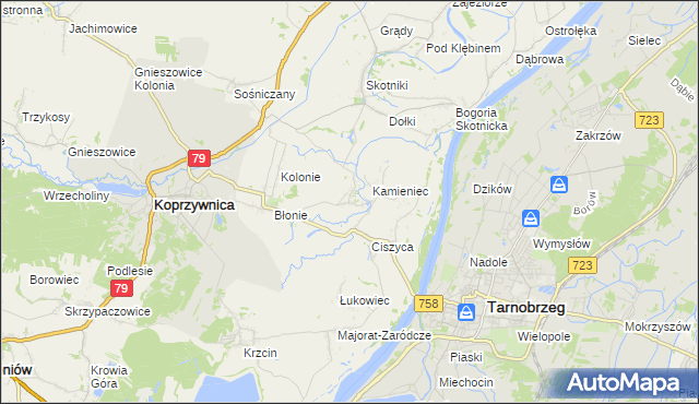 mapa Świężyca, Świężyca na mapie Targeo