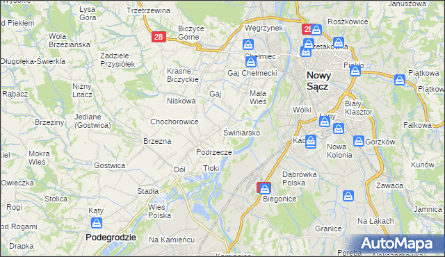 mapa Świniarsko, Świniarsko na mapie Targeo