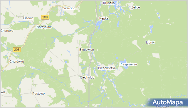 mapa Kawka gmina Kępice, Kawka gmina Kępice na mapie Targeo