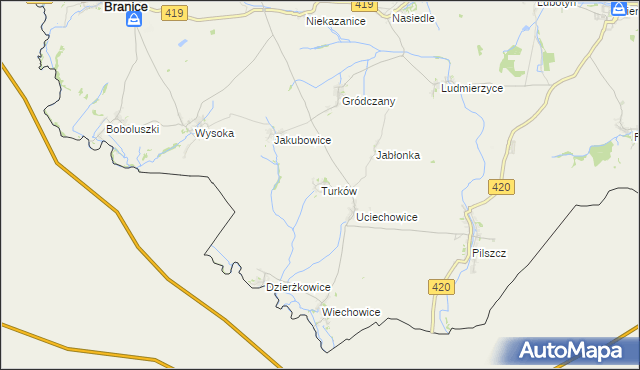 mapa Turków, Turków na mapie Targeo