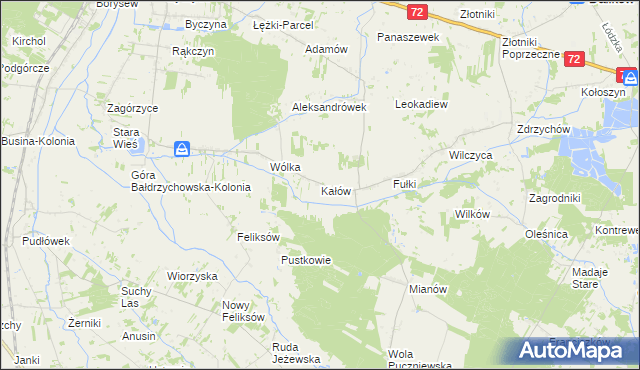 mapa Kałów, Kałów na mapie Targeo