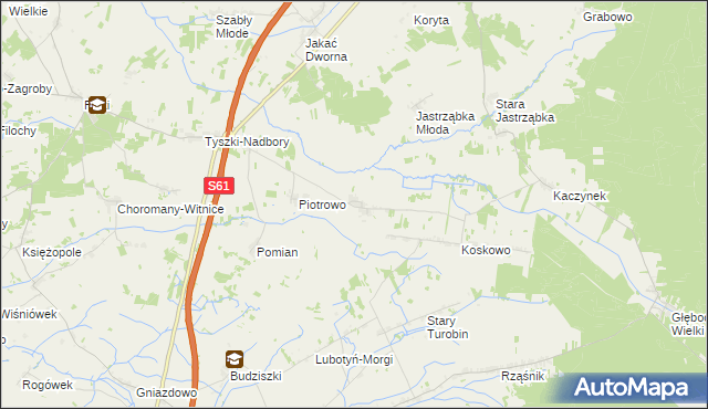 mapa Andrzejki-Tyszki, Andrzejki-Tyszki na mapie Targeo