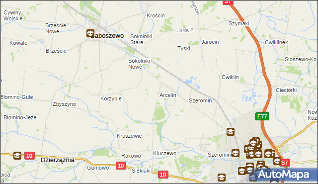 mapa Arcelin, Arcelin na mapie Targeo