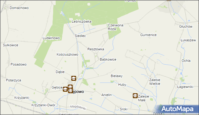 mapa Babkowice, Babkowice na mapie Targeo