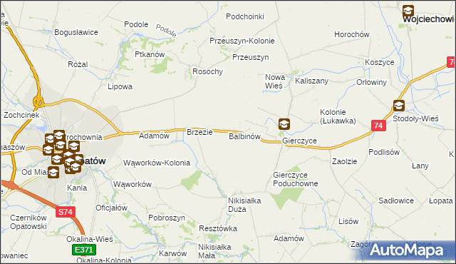 mapa Balbinów, Balbinów na mapie Targeo