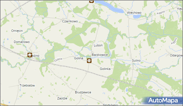 mapa Barzkowice, Barzkowice na mapie Targeo