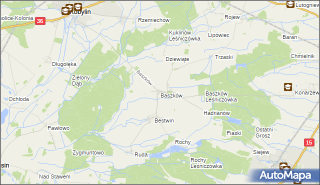 mapa Baszków, Baszków na mapie Targeo