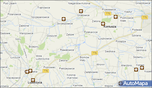 mapa Biórków Wielki, Biórków Wielki na mapie Targeo